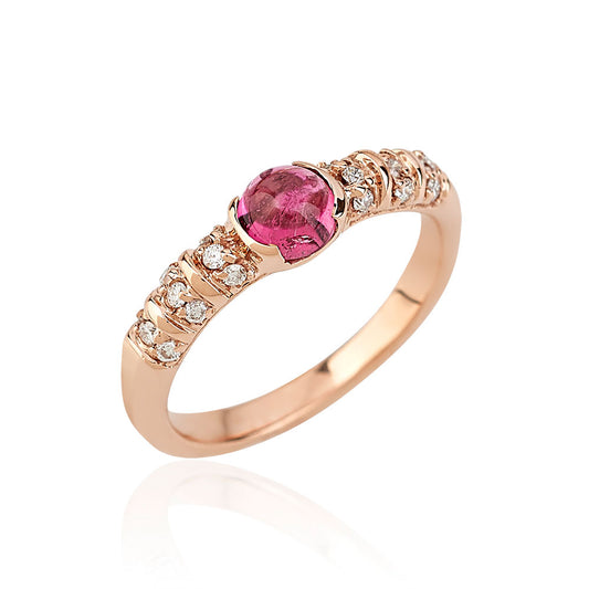 Blongy Baby Ring in Rose Gold and Pink Tourmaline