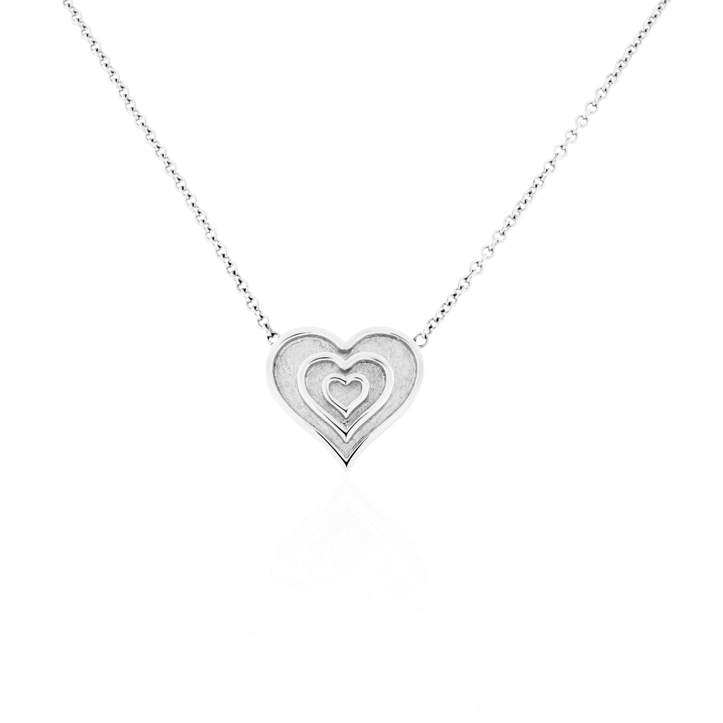 Sarah's Heart Pendant in White Gold