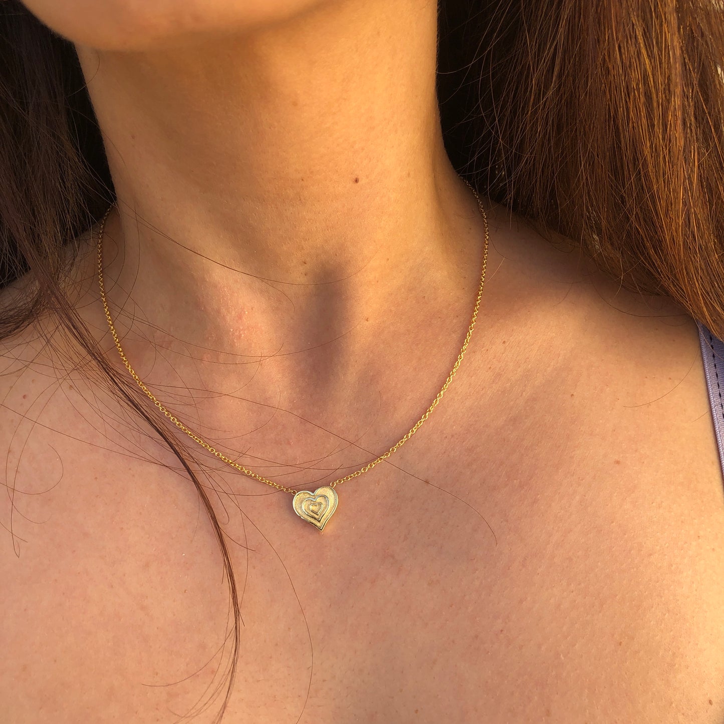 Sarah's Heart Pendant in Yellow Gold