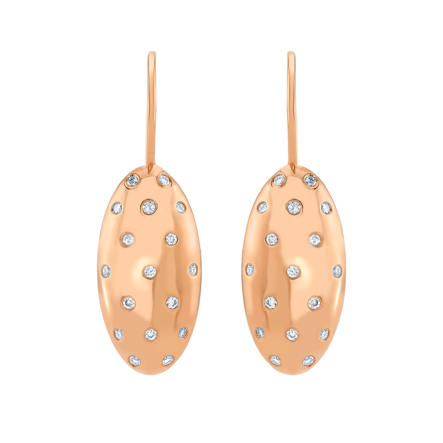 Sparkler Earrings in Rose Gold and Diamonds