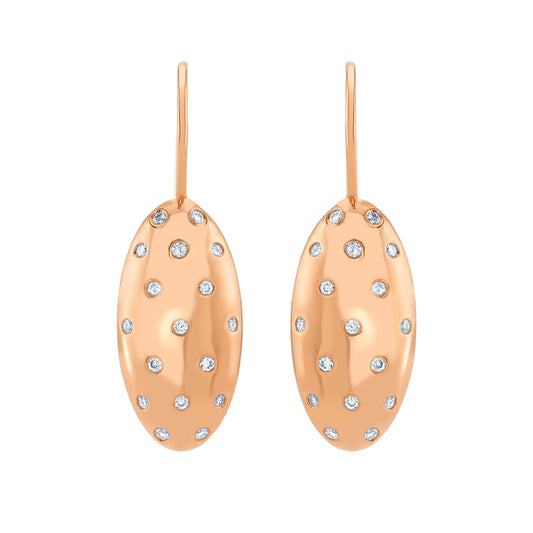 Sparkler Earrings in Rose Gold and Diamonds