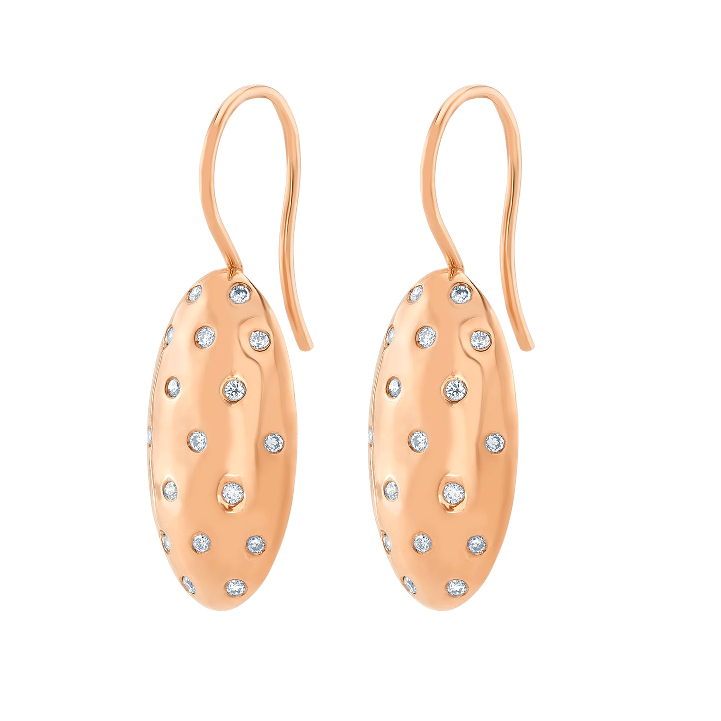 Sparkler Earrings in Rose Gold and Diamonds