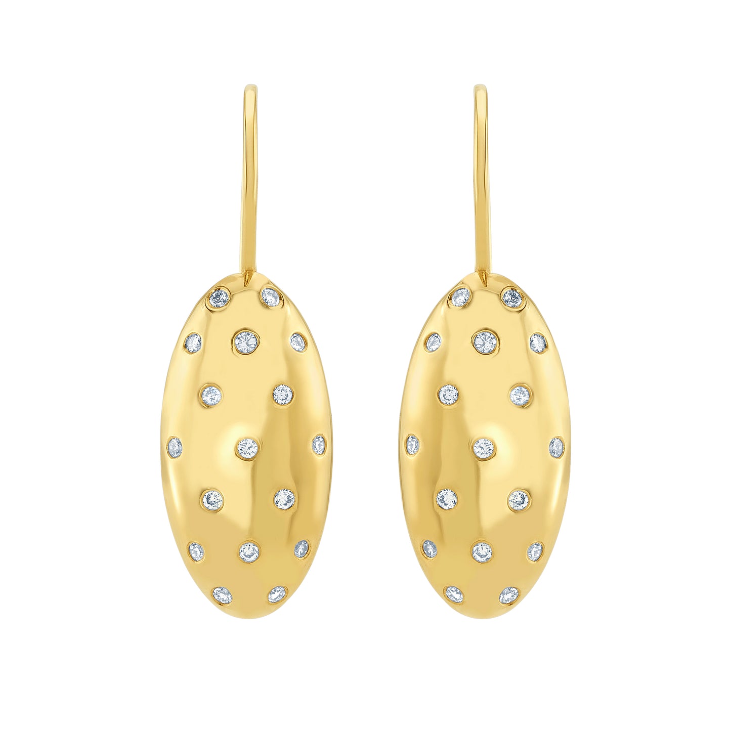 Sparkler Earrings in Yellow Gold and Diamonds