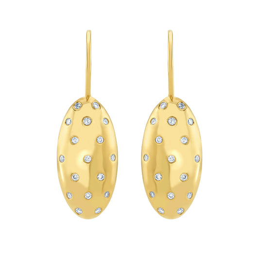 Sparkler Earrings in Yellow Gold and Diamonds