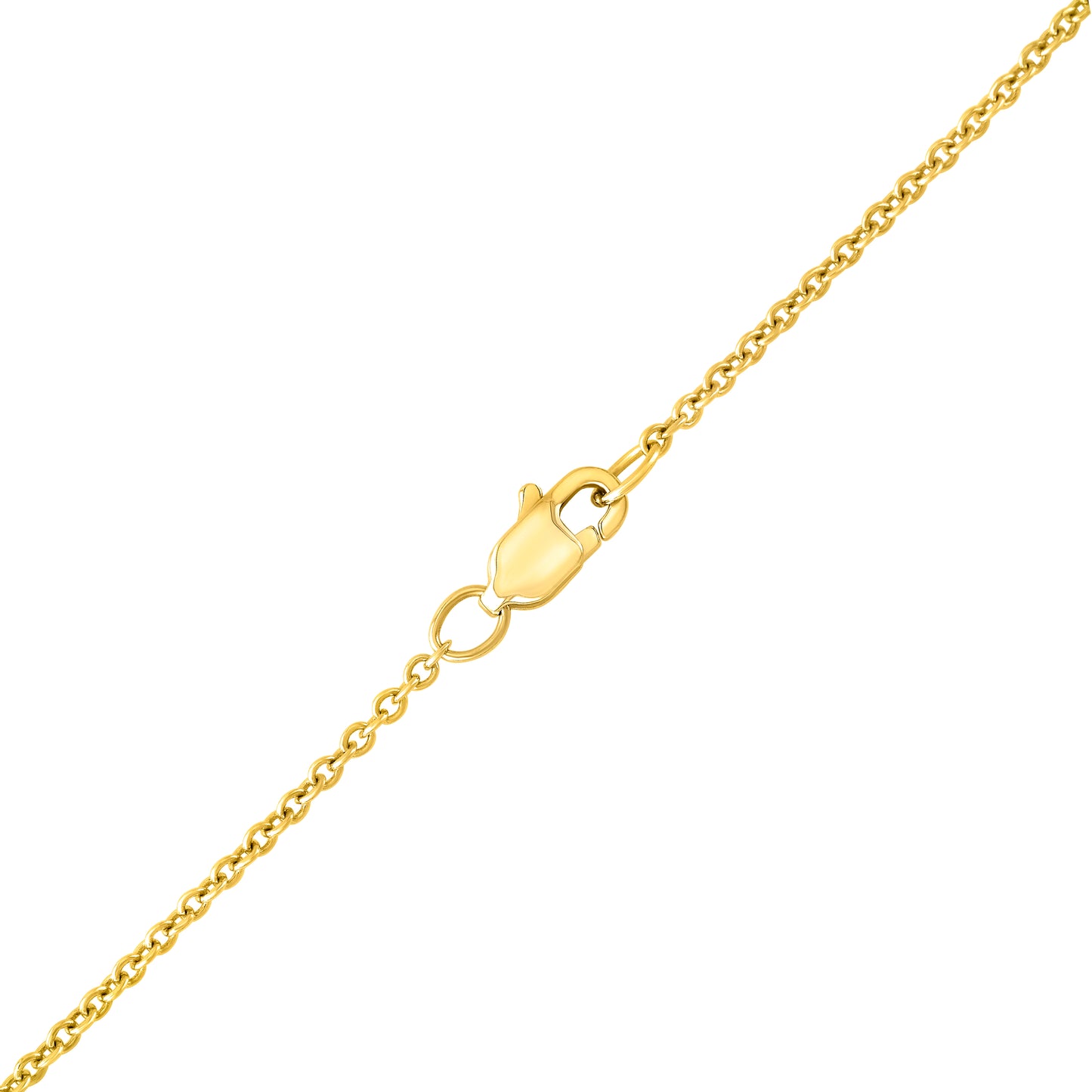 zen pendant in yellow gold and diamonds